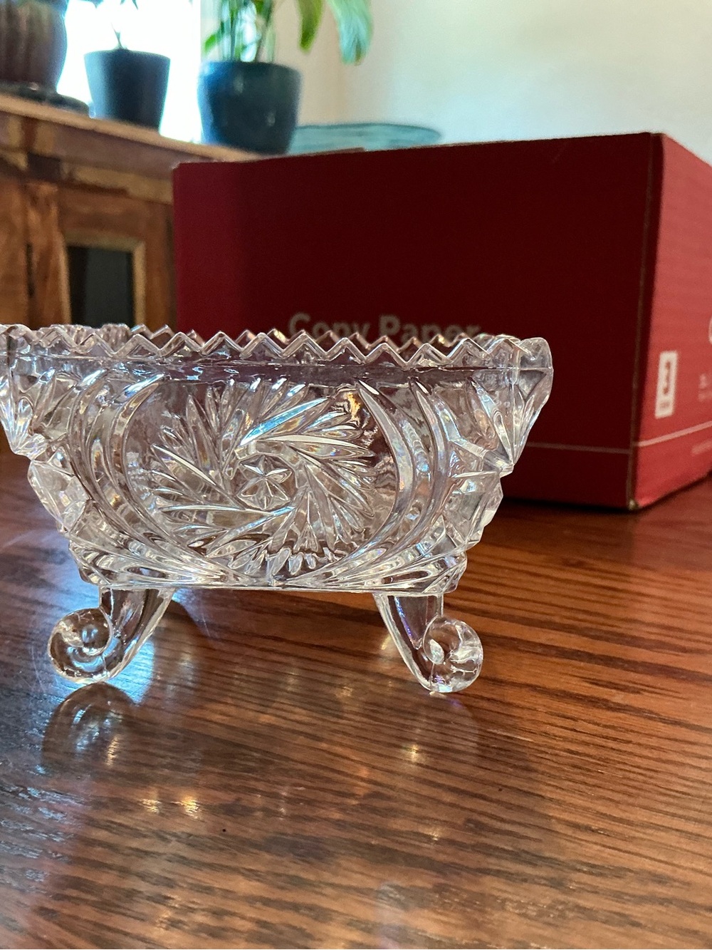 Glass Square Pedestal Dish